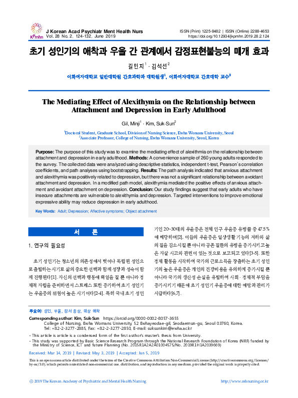 (PDF) The Mediating Effect of Alexithymia on the Relationship between ...