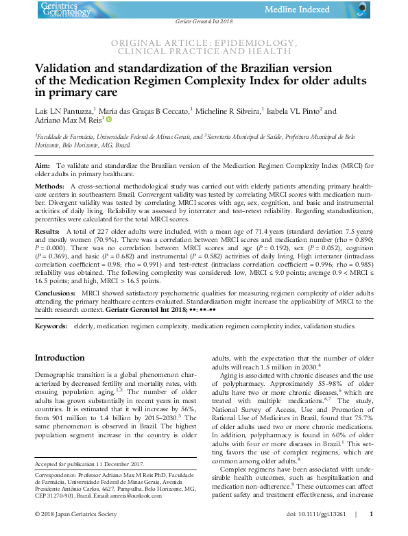 (PDF) Validation and standardization of the Brazilian version of the ...