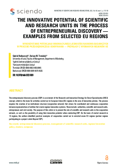 (PDF) The innovative potential of scientific and research units in the ...