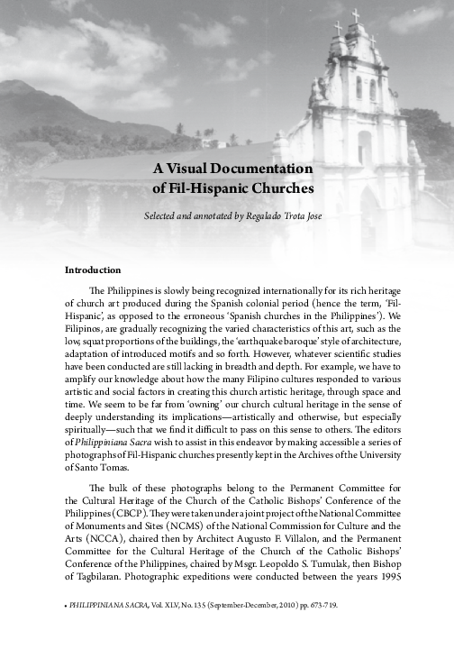 (PDF) A Visual Documentation of Fil-Hispanic Churches