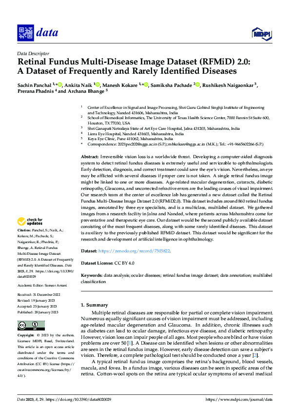 (PDF) Retinal Fundus Multi-Disease Image Dataset (RFMiD) 2.0: A Dataset ...