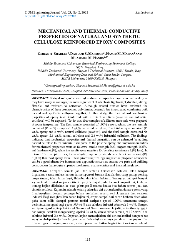 (PDF) Mechanical and Thermal Conductive Properties of Natural And ...
