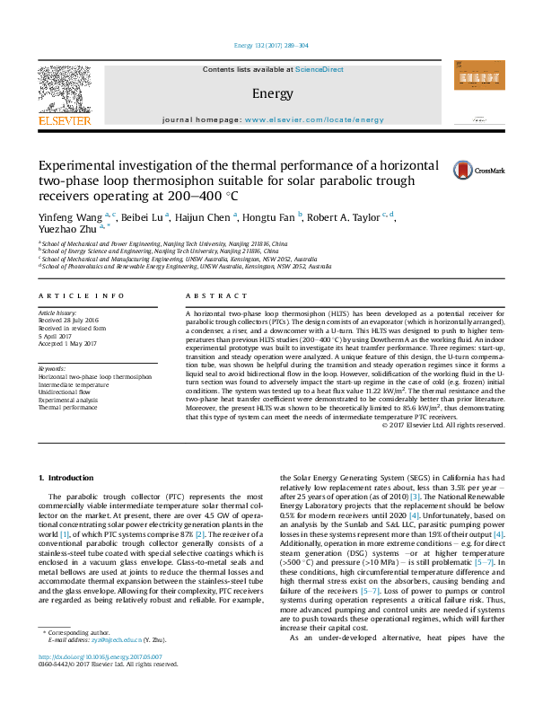 (PDF) Experimental investigation of thermal performance of aluminum ...