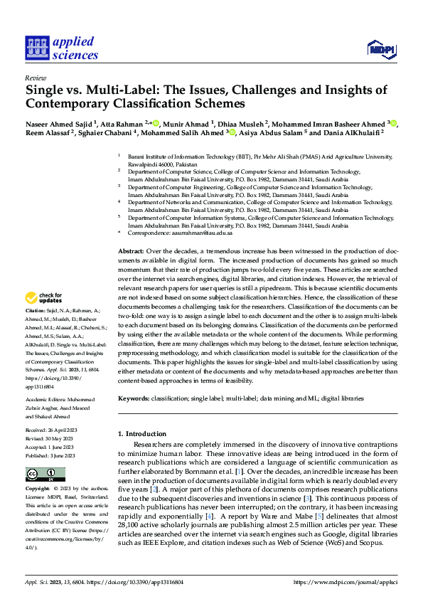 (PDF) Single vs. Multi-Label: The Issues, Challenges and Insights of ...