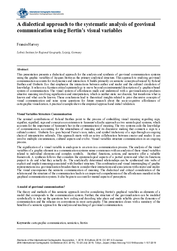 (PDF) A dialectical approach to the systematic analysis of geovisual ...