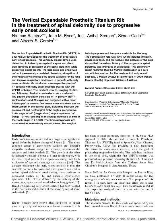 (PDF) The Vertical Expandable Prosthetic Titanium Rib in the treatment ...