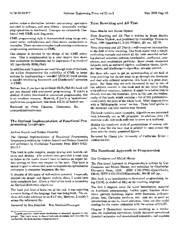 (PDF) The optimal implementation of functional programming languages