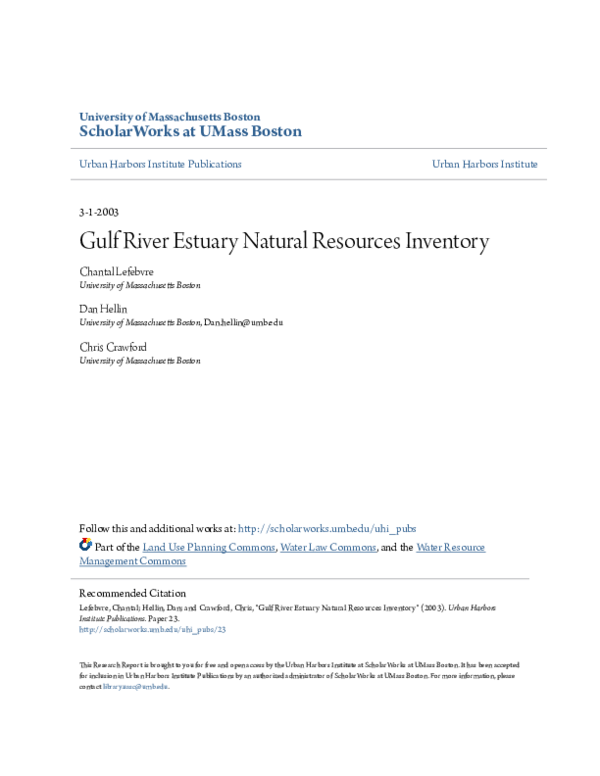 (PDF) Gulf River Estuary Natural Resources Inventory