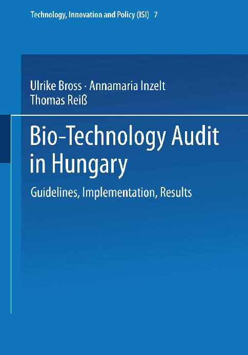 (PDF) Bio-Technology Audit in Hungary