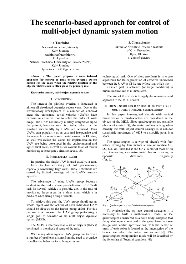 (PDF) Scenario-based approach for control of multi-object dynamic ...