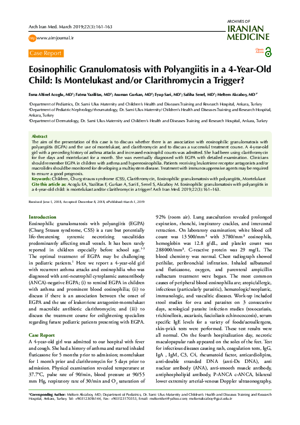 (PDF) Eosinophilic Granulomatosis with Polyangiitis in a 4-Year-Old ...