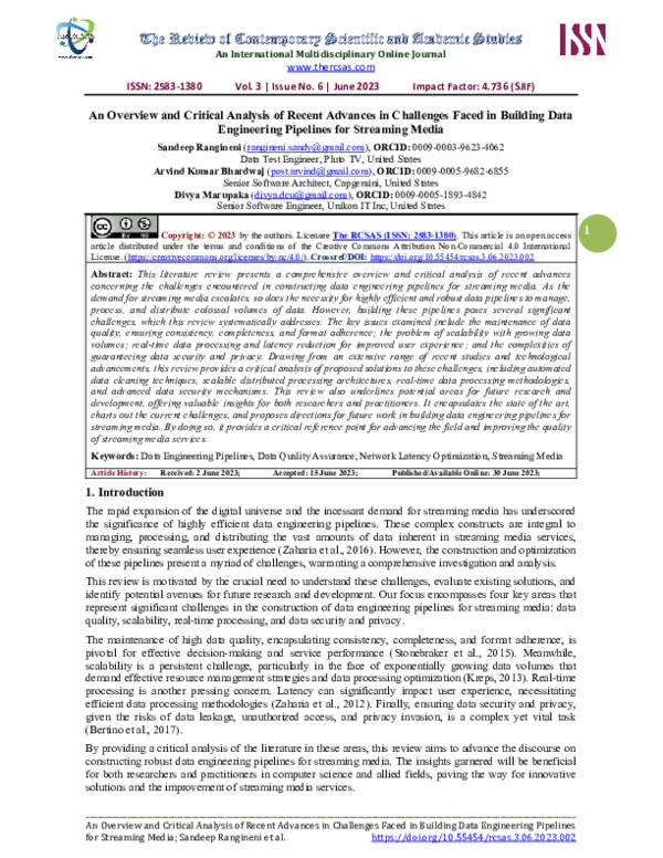 (PDF) An Overview and Critical Analysis of Recent Advances in ...