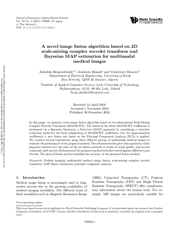 (PDF) A novel image fusion algorithm based on 2D scale-mixing complex ...