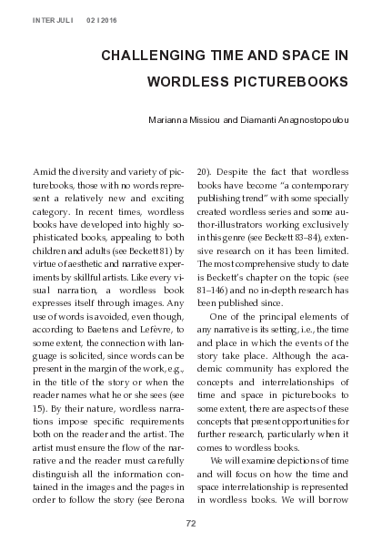 (PDF) Challenging time and SpaCe in WordleSS piCturebookS