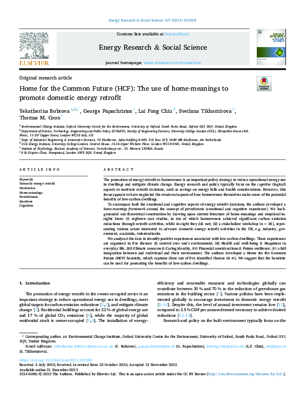 (PDF) Home for the Common Future (HCF): The use of home-meanings to ...