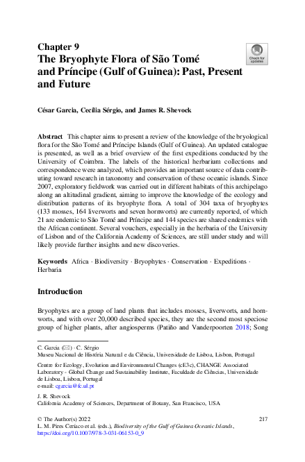 (PDF) The Bryophyte Flora of São Tomé and Príncipe (Gulf of Guinea 