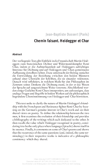 (PDF) Heidegger et Char