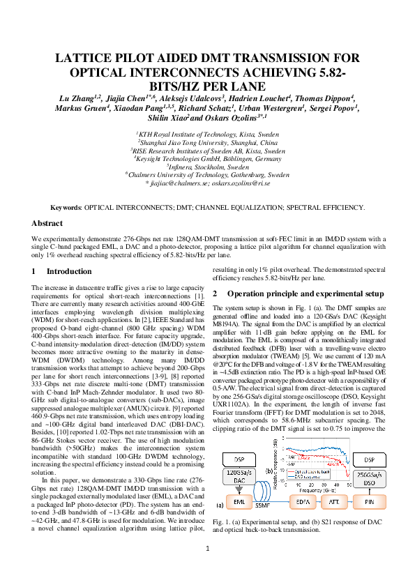 (PDF) Lattice pilot aided DMT transmission for optical interconnects ...