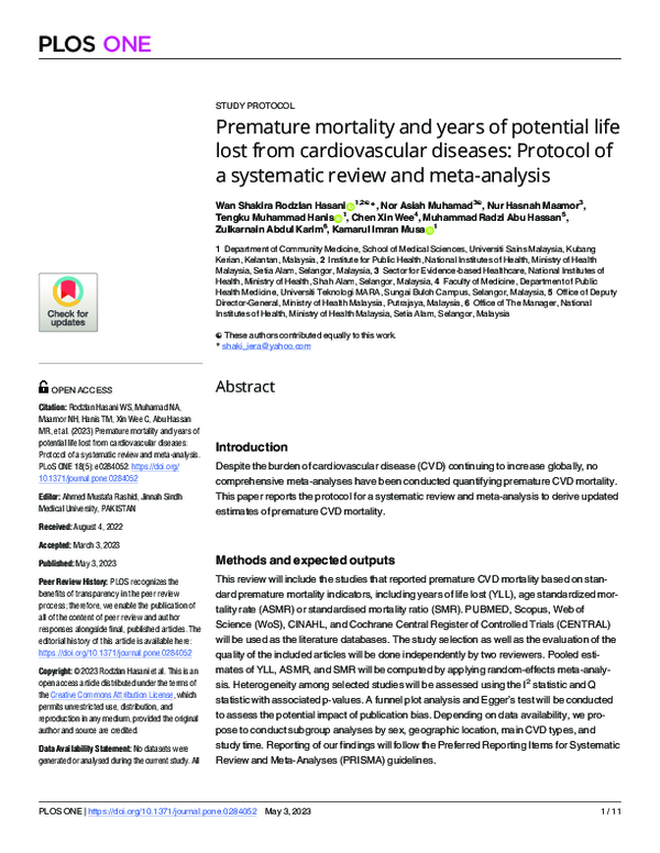 (PDF) Premature mortality and years of potential life lost from ...