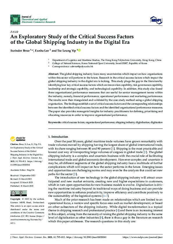 (PDF) An Exploratory Study of the Critical Success Factors of the ...