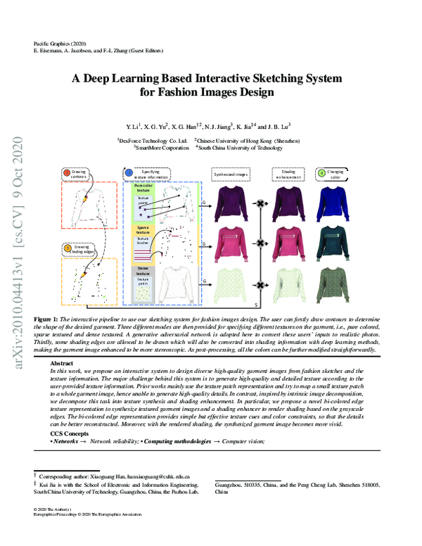 (PDF) A deep learning based interactive sketching system for fashion ...