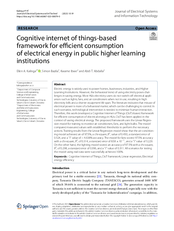 (PDF) Cognitive internet of things-based framework for efficient ...