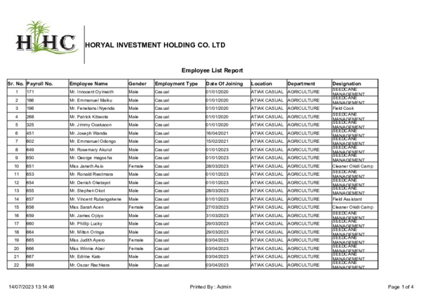 (XLS) Employee List 3