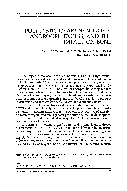 (PDF) Polycystic Ovary Syndrome, Androgen Excess, And The Impact On Bone