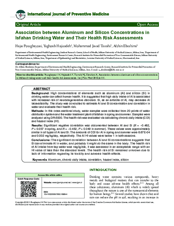 (PDF) Association between aluminum and silicon concentrations in ...