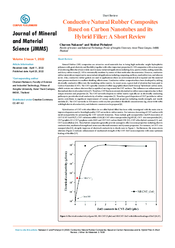 (PDF) Conductive Natural Rubber Composites Based on Carbon Nanotubes ...