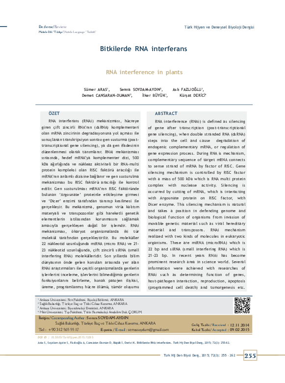 (PDF) RNA interference in plants