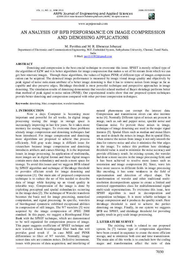 (PDF) An Analysis of BFB Performance on Image Compression and Denoising ...