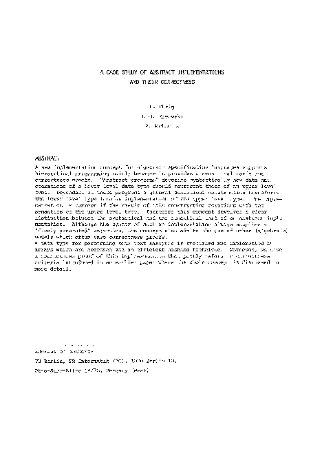 (PDF) A case study of abstract implementations and their correctness
