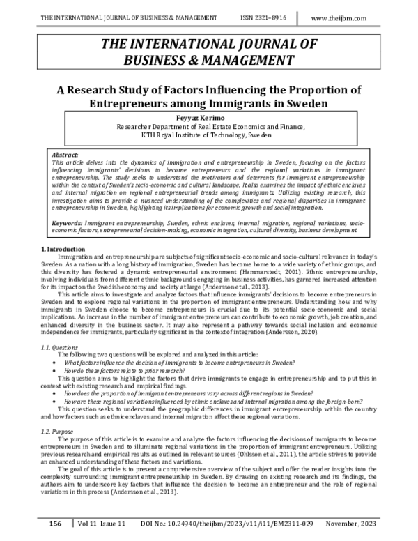 (PDF) THE INTERNATIONAL JOURNAL OF BUSINESS & MANAGEMENT A Research ...