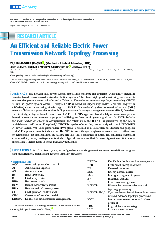 (PDF) An Efficient and Reliable Electric Power Transmission Network ...