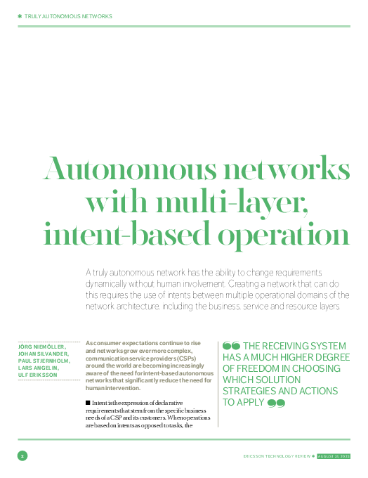 (PDF) Autonomous Networks with Multi-Layer, Intent-Based Operation: A ...