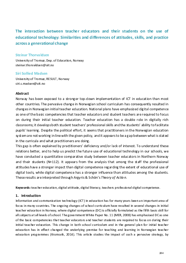 (PDF) The interaction between teacher educators and their students on ...