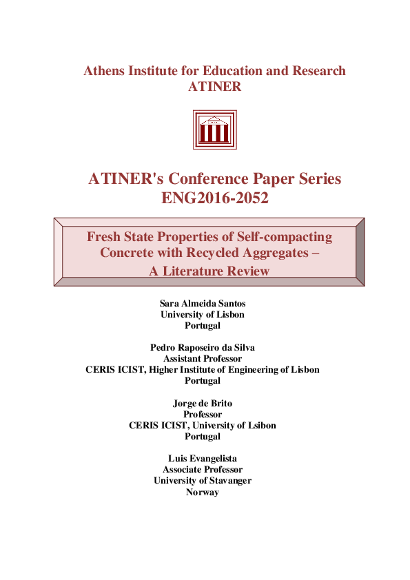 (PDF) Self-compacting concrete with recycled aggregates – A literature ...
