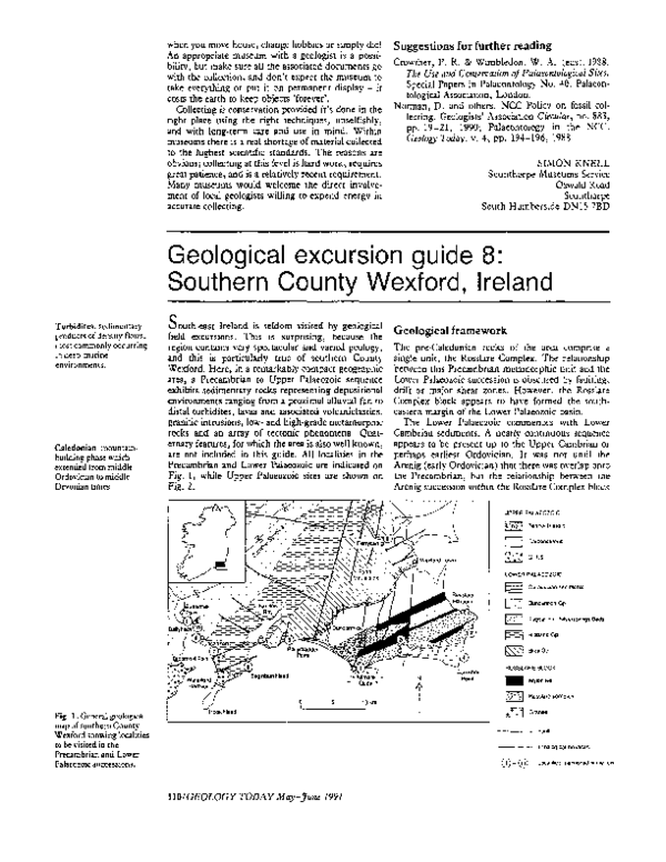 (PDF) Geological excursion guide 8: Southern County Wexford, Ireland