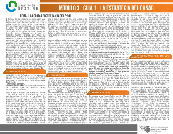 Capacitación Destino Módulo 3 La Estrategia De Ganar