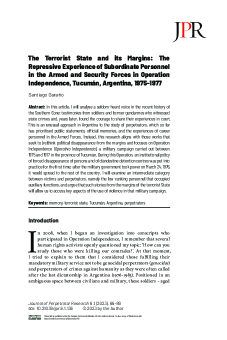(PDF) The terrorist state and its margins: The repressive experience of ...
