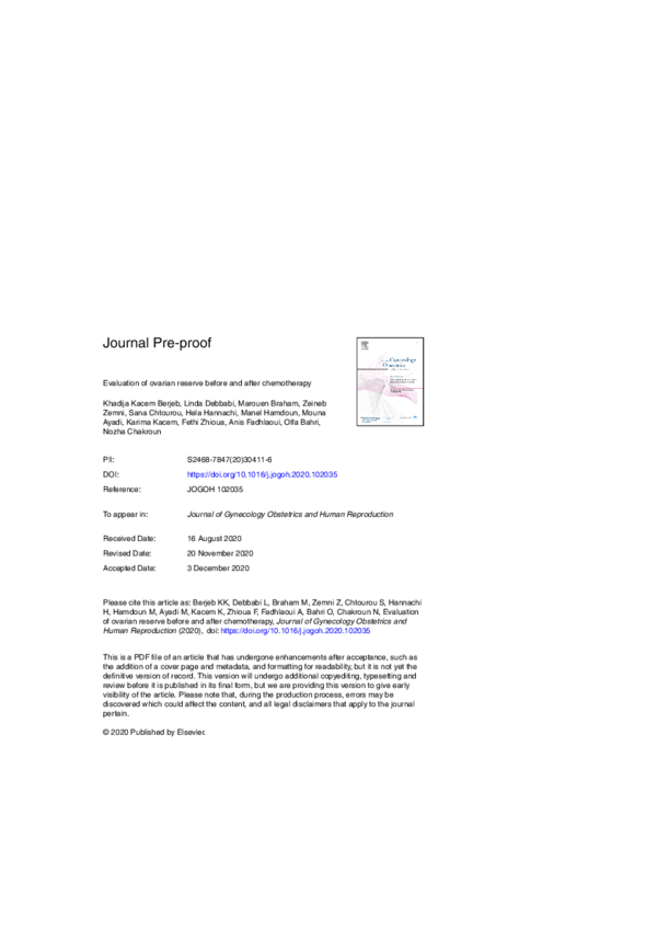 (PDF) Evaluation of ovarian reserve before and after surgery in women ...