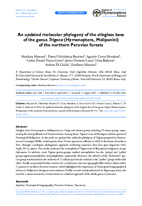 (PDF) An updated molecular phylogeny of the stingless bees of the genus ...