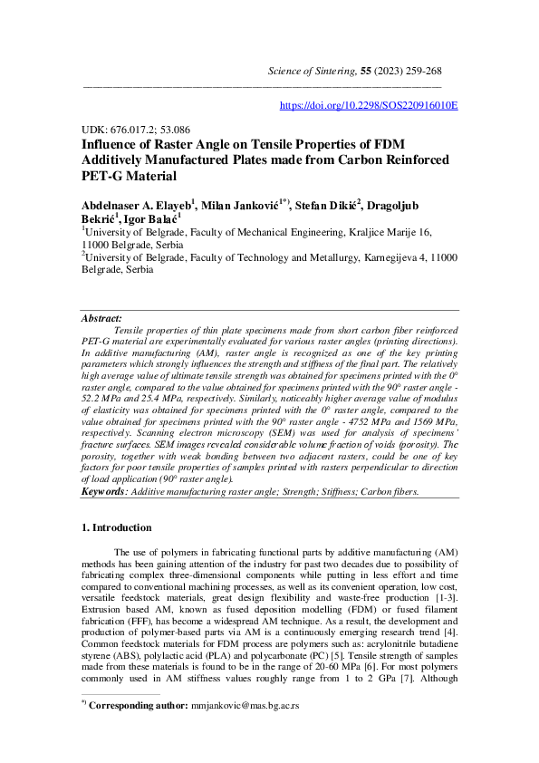 (PDF) Influence of raster angle on tensile properties of FDM additively ...