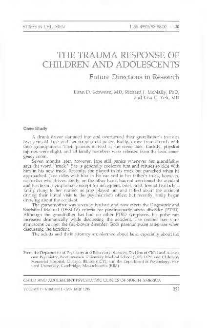 (PDF) The Trauma Response of Children and Adolescents