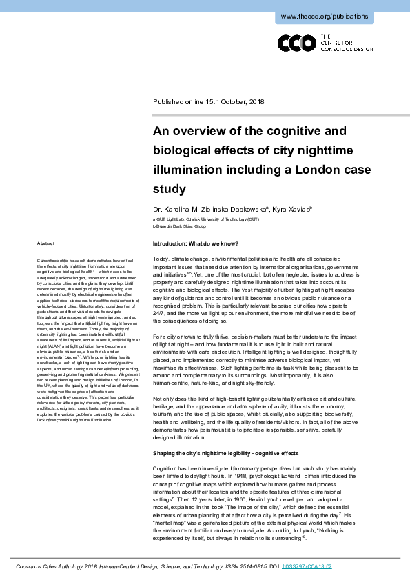 (PDF) An overview of the cognitive and biological effects of city ...
