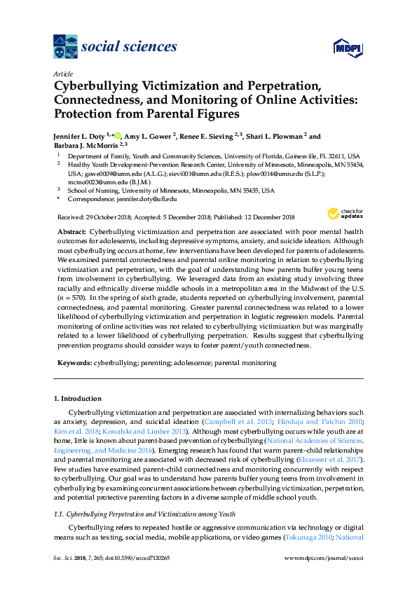 (PDF) Cyberbullying victimization and perpetration among university ...