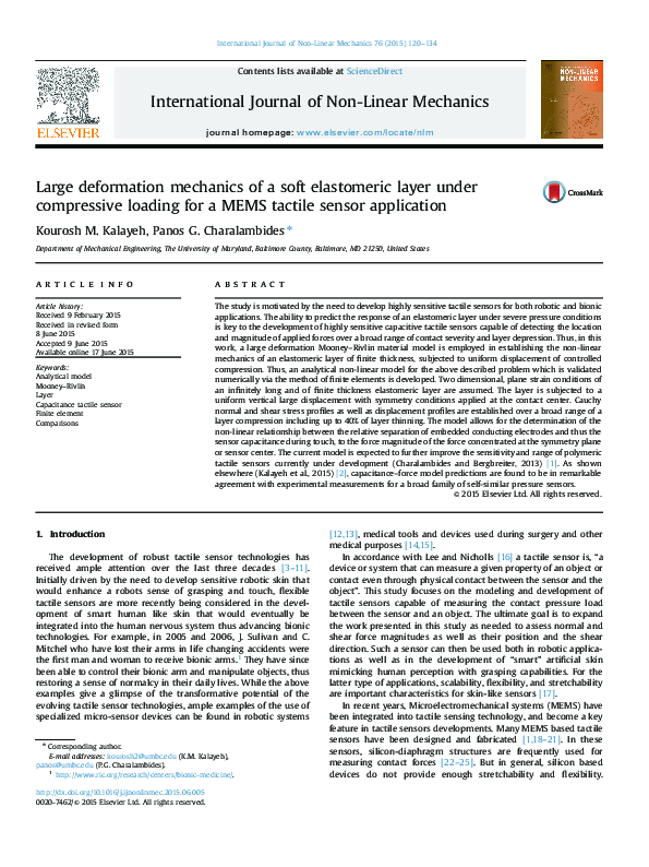 (PDF) Large deformation mechanics of a soft elastomeric layer under ...