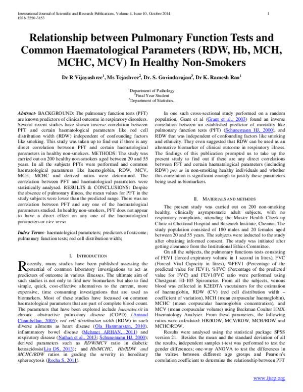 (PDF) Relationship between pulmonary function test and sputum ...