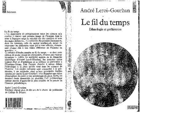 Amazon.fr - Le Fil du temps. Ethnologie et préhistoire